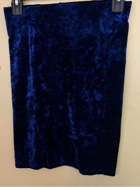 Forever 21 Velour Pencil Skirt in Royal Blue Small